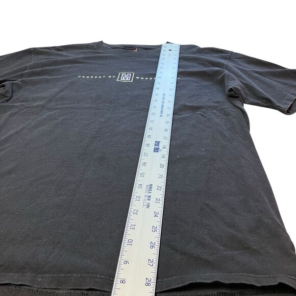 Vintage Mossimo T-Shirt L Black Graphic Tee Made in USA Y2K Streetwear Logo - Picture 6 of 11